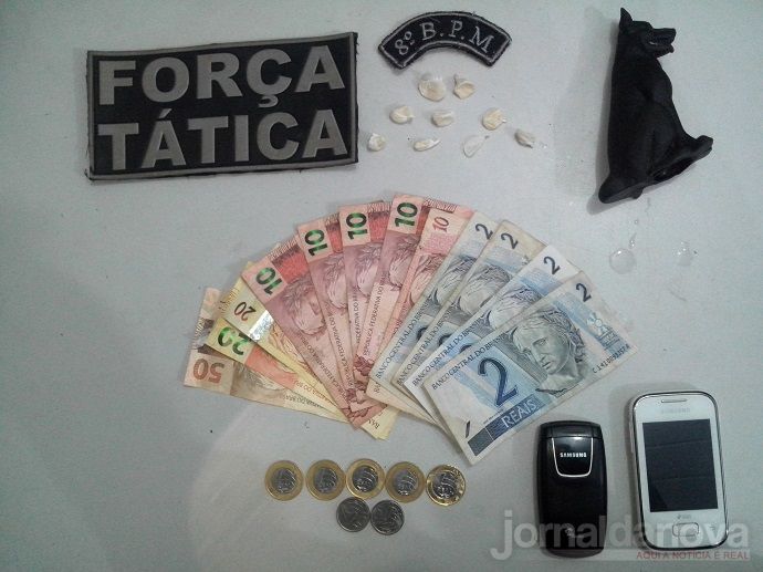 Material apreendido na boca de fumo - Foto: Jornal da Nova