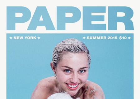 Miley Cyrus posa nua, com porco de estimação, em capa de revista