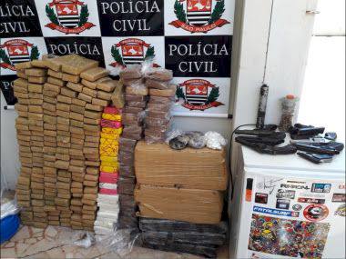 Polícia apreende 284 kg de drogas em SP