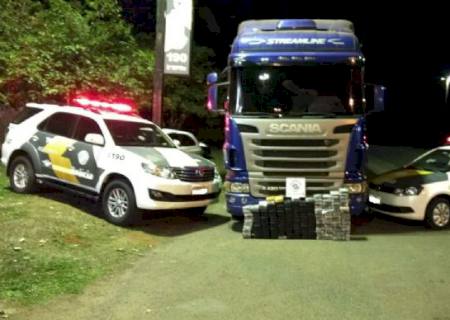 PMR de Rosana apreende carga de cocaína em fundo falso de Scania