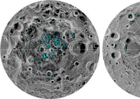 Nasa informa que a lua tem dois depósitos de gelo