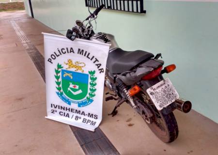 Dupla é detida pela Polícia Militar com moto furtada em Ivinhema