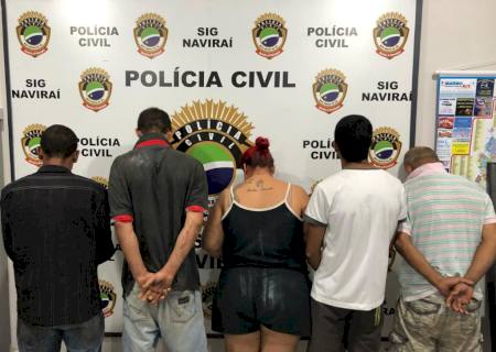 Polícia Civil prende cinco investigados por crimes de furtos em Naviraí