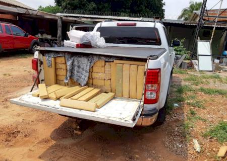 Polícia Rodoviária Federal apreende 1,3 ton de maconha em caminhonete clonada