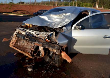 Grave acidente deixa dois feridos em Nova Andradina