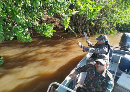 PMA de Batayporã não encontra pescadores em 36h de fiscalização, mas retira 26 anzóis de galho