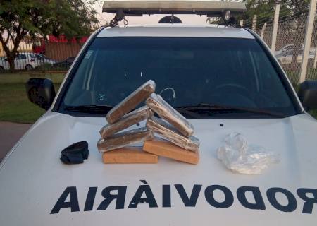 Polícia Militar Rodoviária apreende adolescente transportando sete tabletes de maconha