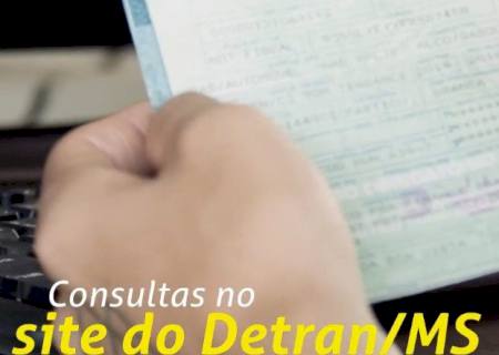 Sem sair de casa, condutor pode consultar vários serviços no site do Detran-MS