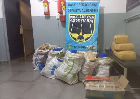 Polícia Militar Rodoviária flagra motorista transportando 265 kg de maconha