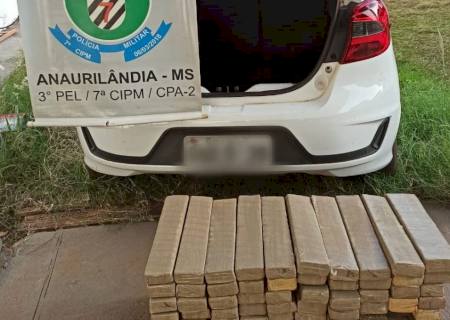 Em Anaurilândia, PM prende casal com veículo carregado de maconha