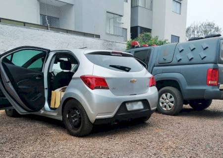 DOF encontra carro carregado com maconha em Ponta Porã