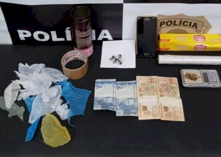 PC de Sidrolândia fecha boca de fumo e apreende adolescente de 17 anos