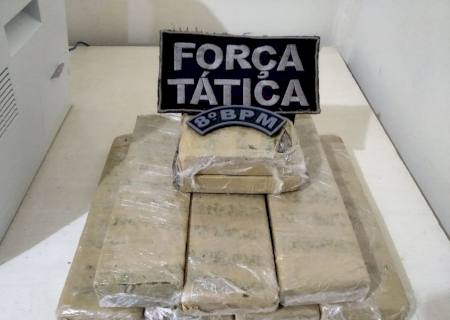 Força Tática prende jovem com 6,8 kg de maconha em Batayporã