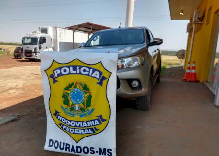 PRF de Dourados prende trio e recupera caminhonete furtada em Angélica