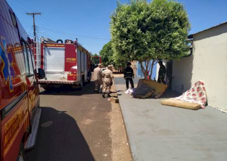 Criança de três anos causa princípio de incêndio em residência de Nova Andradina