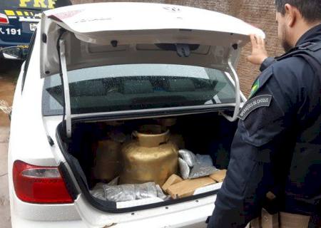 PRF encontra maconha dentro de botijão de gás em Campo Grande