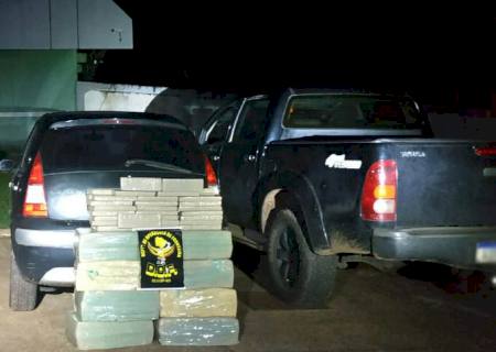 DOF prende traficante e batedora de estrada transportando 206 kg de maconha