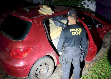 Jovem é flagrado pelo DOF transportando 351 kg de maconha