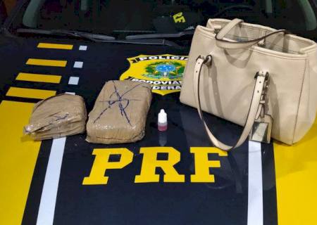 Adolescente é flagrada pela PRF com tabletes de cocaína em sua bolsa