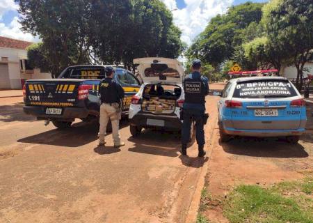 Após fuga, traficante abonadona veículo carregado de maconha em Amandina