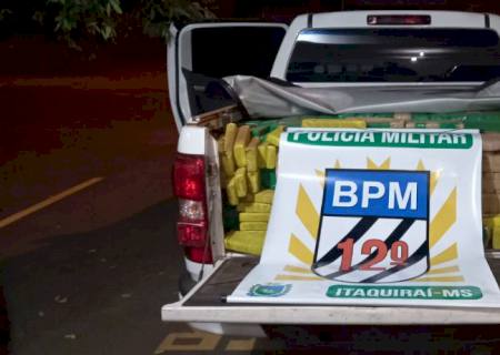 Em Itaquiraí, Polícia Militar apreende 960 quilos de maconha