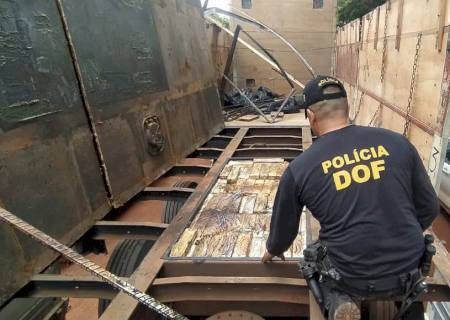 Vídeo: DOF apreende carreta que seguia para Minas Gerais com mais de 700 quilos de maconha