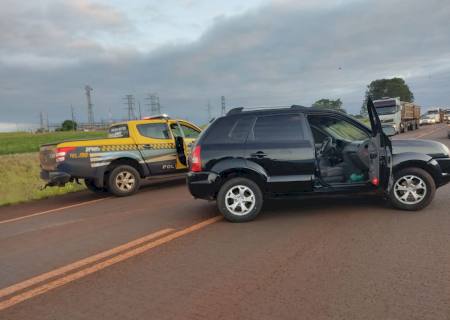 Vídeo: Após 50 km de perseguição, PMR recupera carro roubado lotado de maconha em Dourados