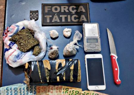 Traficante que fornecia drogas no Portal do Parque é preso pela Força Tática