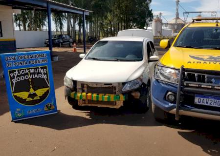 Vídeo: Jovem que transportava maconha é interceptado pela PMR na região de Ponta Porã