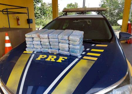 PRF apreende carga de pasta base de cocaína avaliada em R$ 3,5 milhões em Miranda