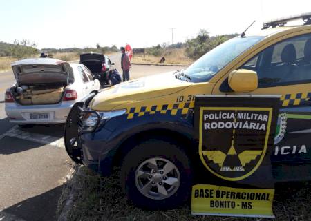 Vídeo: Traficante e batedores são presos com quase 400 kg de drogas em Bonito