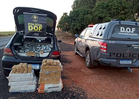 Vídeo: Condutor é preso pelo DOF com mais de 300 kg de drogas em Batayporã