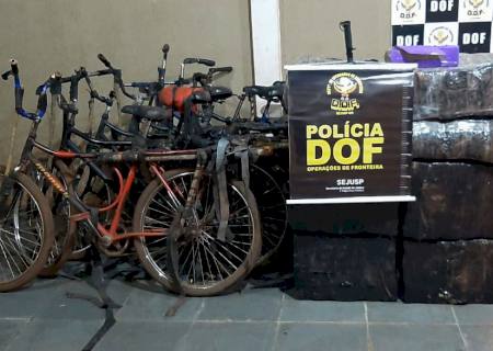 Vídeo: DOF apreende seis bicicletas com maconha e skunk