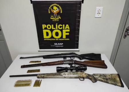 DOF apreende carabina, rifle, fuzil e munições durante a Operação Hórus