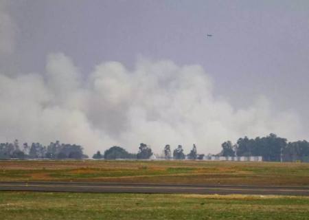 Aeronave militar cai e fecha espaço aéreo de Campo Grande