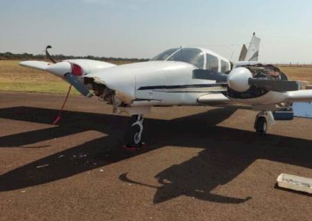 Mecânicos são presos retirando peças de avião apreendido em Aeroporto de Chapadão do Sul