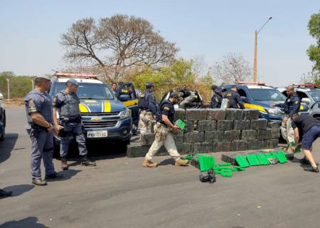 Vídeo: Operação conjunta apreende mais de 600 kg de maconha e prende motorista em Três Lagoas