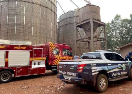 Trabalhador morre soterrado por grãos em silo no distrito de Itahum