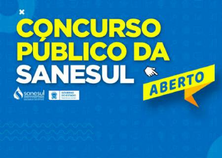 Sanesul promove concurso público aberto para 74 vagas