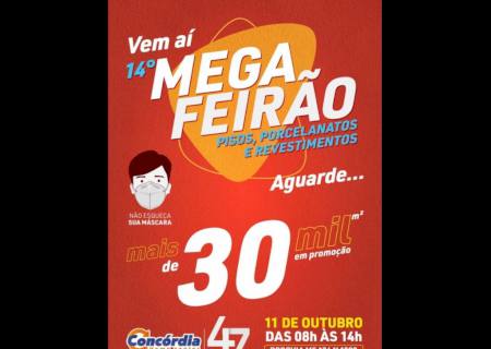 14º Mega Feirão da Concórdia Home Center acontece nesta segunda-feira (11)