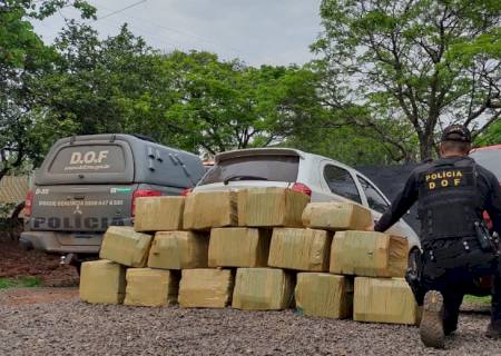 Vídeo: Quarteto do tráfico é preso pelo DOF com veículo carregado com maconha em Ponta Porã