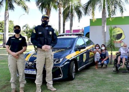 PRF no Mato Grosso do Sul realiza a Campanha Policiais Contra o Câncer Infantil