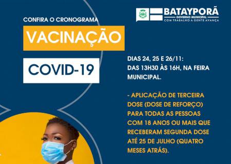 Vacinação contra a Covid-19 em Batayporã de 24 a 27