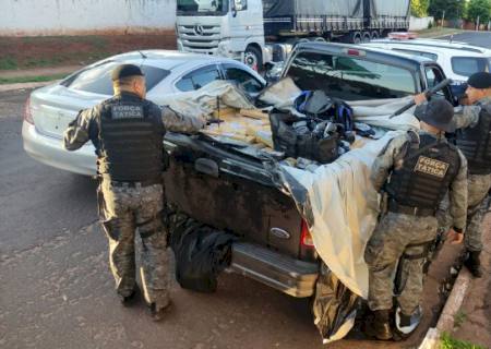 Vídeo: Força Tática apreende carga milionária de drogas e armas em Nova Andradina