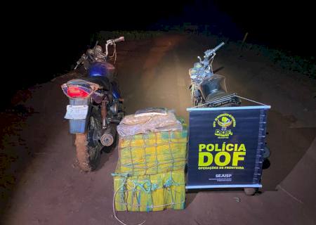 Vídeo: DOF apreende motos com mais 90 kg de maconha em Laguna Carapã