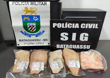 Ação conjunta recupera peças de carnes furtadas de supermercados em Bataguassu