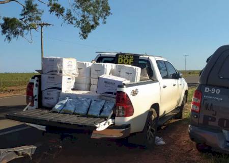 Vídeo: DOF apreende caminhonete carregada com agrotóxico em Anaurilândia