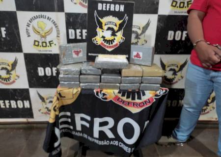 Defron prende traficante com droga avaliada em quase R$ 1 milhão na fronteira