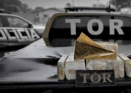 Passageiro de ônibus é preso com 10 kg de maconha na MS-162