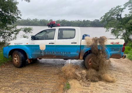 Polícia Ambiental do Parque Estadual das Várzeas do Rio Ivinhema retira e apreende petrechos ilegais